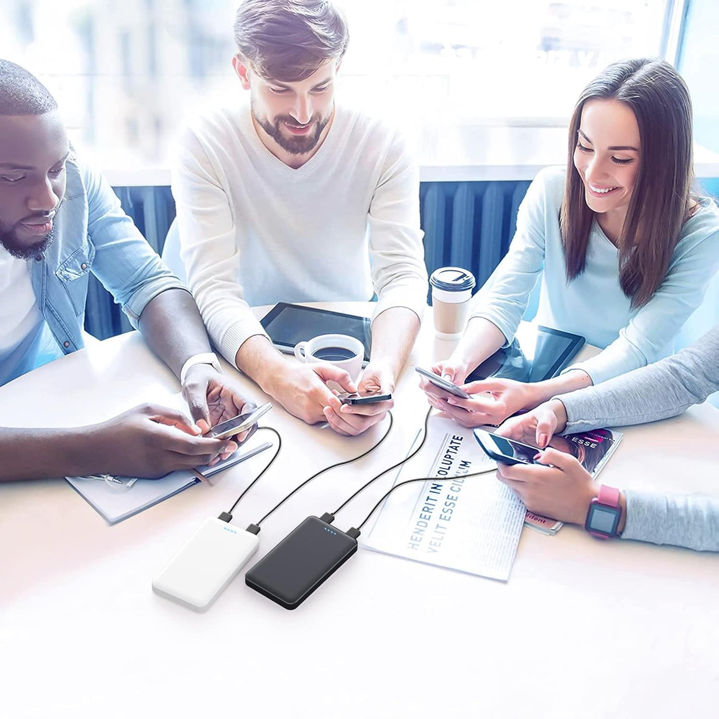 [Paquete de 2] Cargador Portátil Power Bank 10000mAh, Batería Exter...