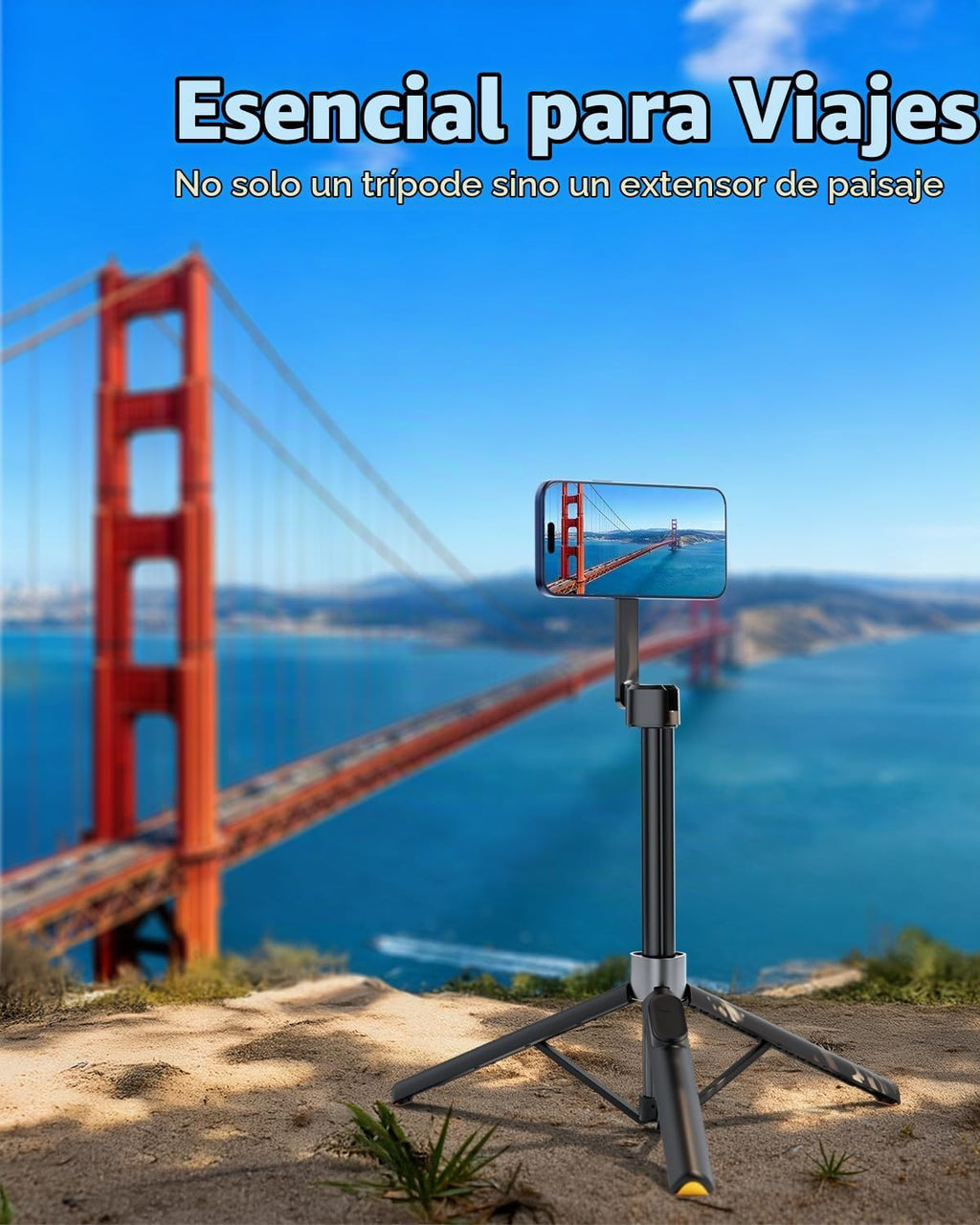 TODI Trípode magnético de 60 pulgadas para iPhone, mini palo magnético selfie stick compatible con iPhone serie 12-17 con anillo de metal