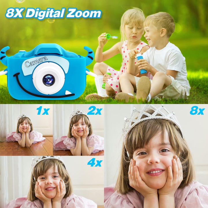 Goopow - Cámara digital para niños de 3 a 8 años, cámara de video c...