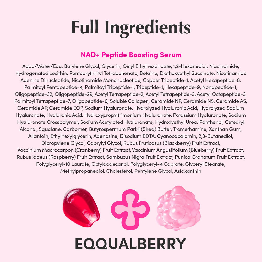 EQQUALBERRY NAD+ - Suero potenciador de péptidos | Suero de 14 pépt...