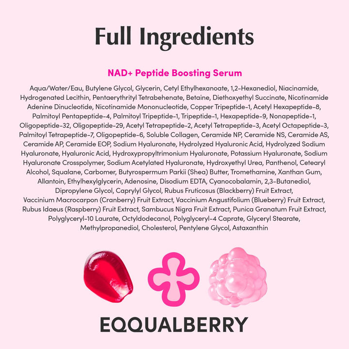 EQQUALBERRY NAD+ - Suero potenciador de péptidos | Suero de 14 pépt...