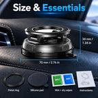 Soporte magnético para teléfono de coche compatible con MagSafe, soporte plegable de aleación de zinc, ajuste de 4 ejes para tablero y parabrisas para iPhone 18-12