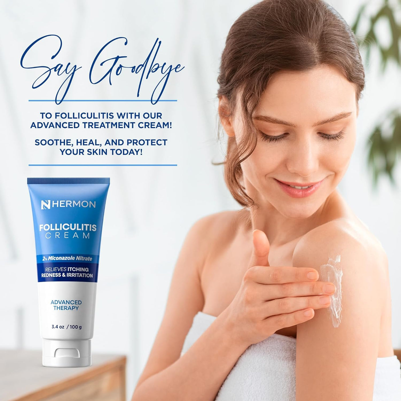 Hermon Crema de foliculitis: eficaz para la foliculitis cuero cabel...