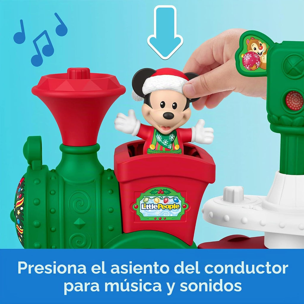 Fisher-Price Little People Disney Jr - Juguete musical de tren navideño