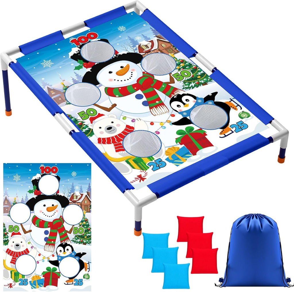 Gemscream Juego de lanzamiento de bolsas de frijoles navideños 6 bolsas