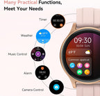 Fitpolo - Reloj inteligente para mujer con Android y iPhone (2 bandas