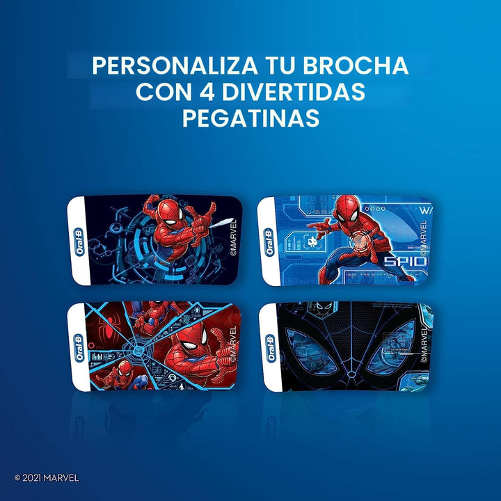 Oral-B Cepillo de dientes eléctrico para niños con Spiderman de Mar...