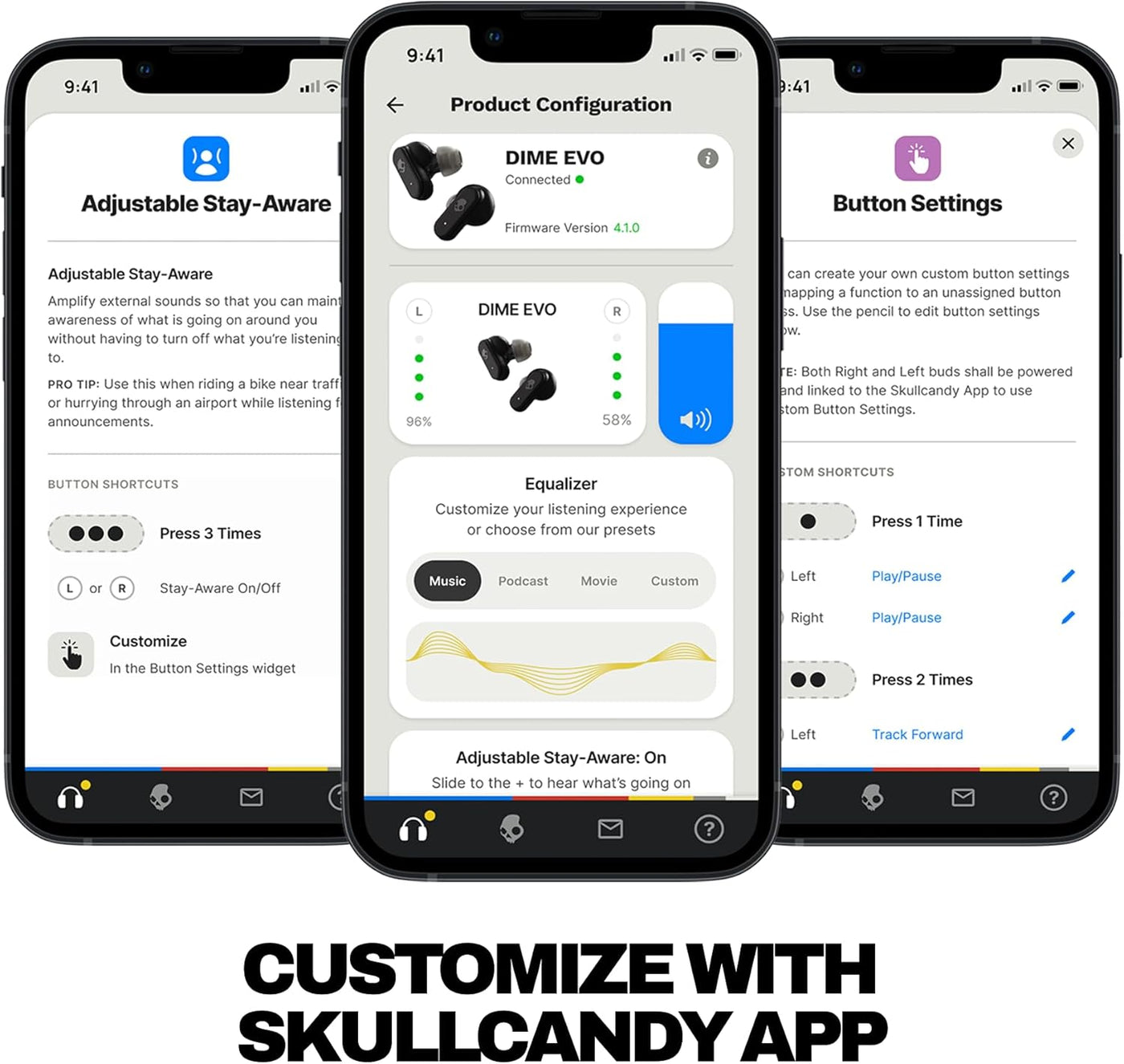 Auriculares Skullcandy Dime Evo inalámbricos, auriculares Bluetooth...