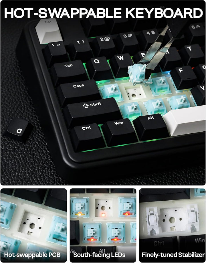 EPOMAKER TH99 Teclado mecánico inalámbrico de tres modos con baterí...