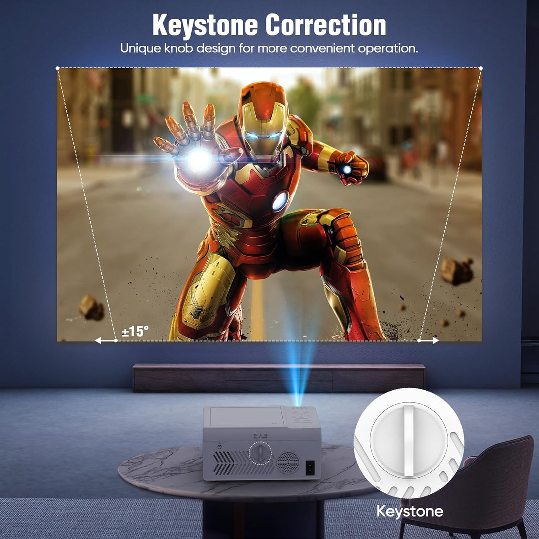 TMY Proyector Bluetooth con reproductor de DVD integrado, mini proy...