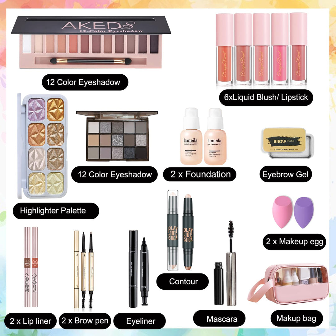 Kit completo de maquillaje para mujeres, kit de maquillaje para muj...