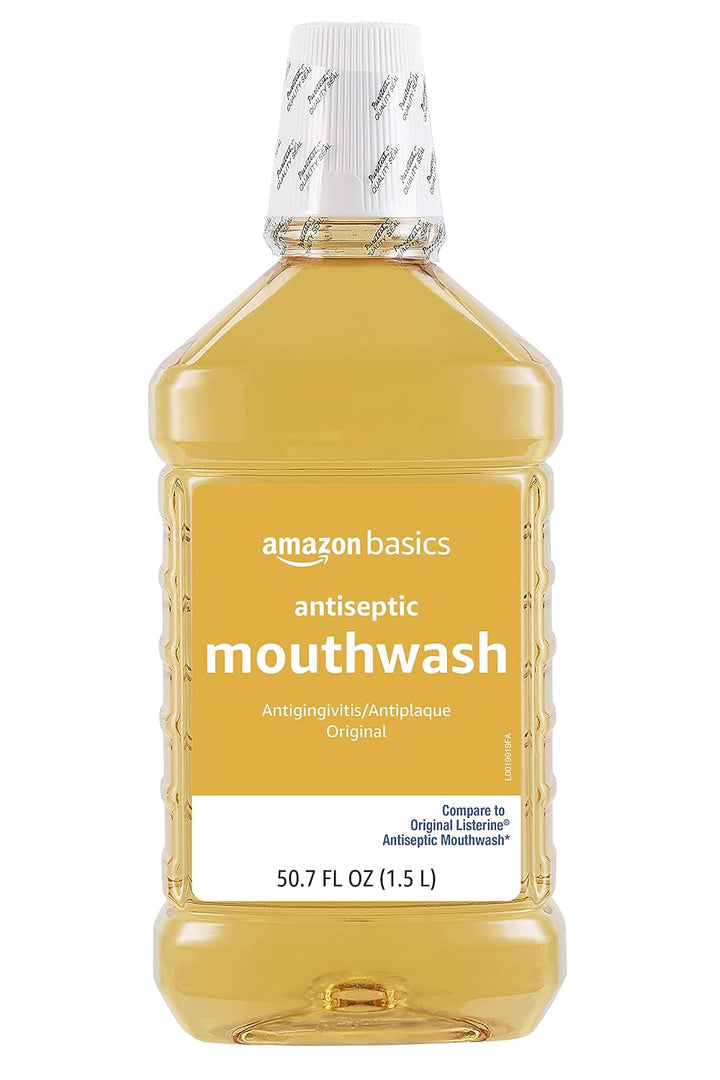 Amazon Basics Enjuague bucal antiséptico, sabor original, 1.5 litro...