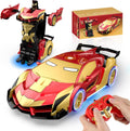 Hero Steel Man Transform RC Cars Toys con luces de ojos y