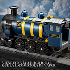 KAZI Orient Express - Juego de juguetes de construcción de trenes, regalos para entrenar entusiastas o amantes de los viajes, ideas de locomotora de vapor y modelo de exhibición para niños