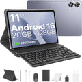 Tableta Android 16 de 2025 con teclado, 20 GB + 128 GB, tableta de 11 pulgadas, Octa-Core