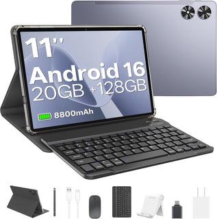 Tableta Android 16 de 2025 con teclado, 20 GB + 128 GB, tableta de...