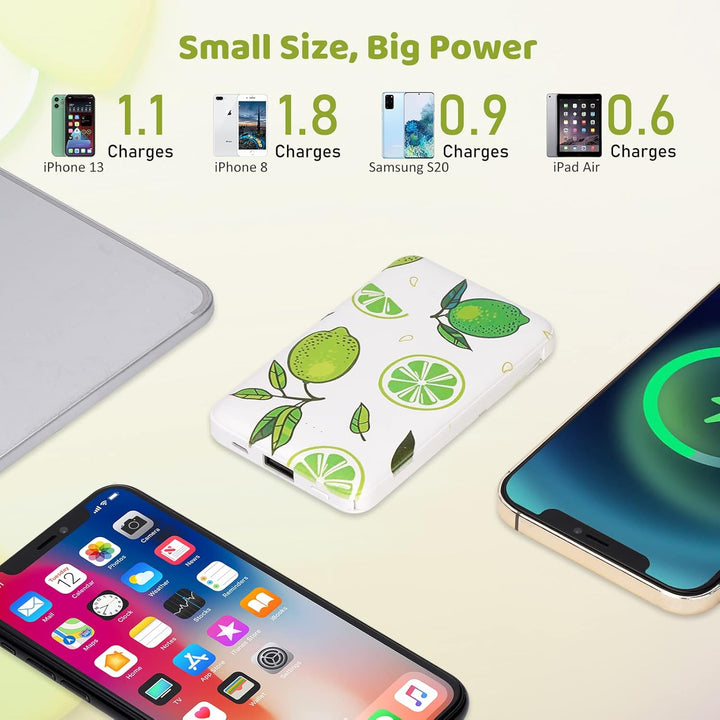 Sethruki Cargador Portátil 5000mAh Lindo Ultra Delgado Banco de Ene...