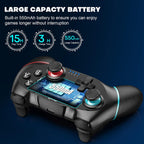 Diswoe Controlador Switch, Control remoto inalámbrico Pro para Switch 2/Switch/Switch Lite/Switch OLED, mando de juego con joystick, turbo ajustable con función programable