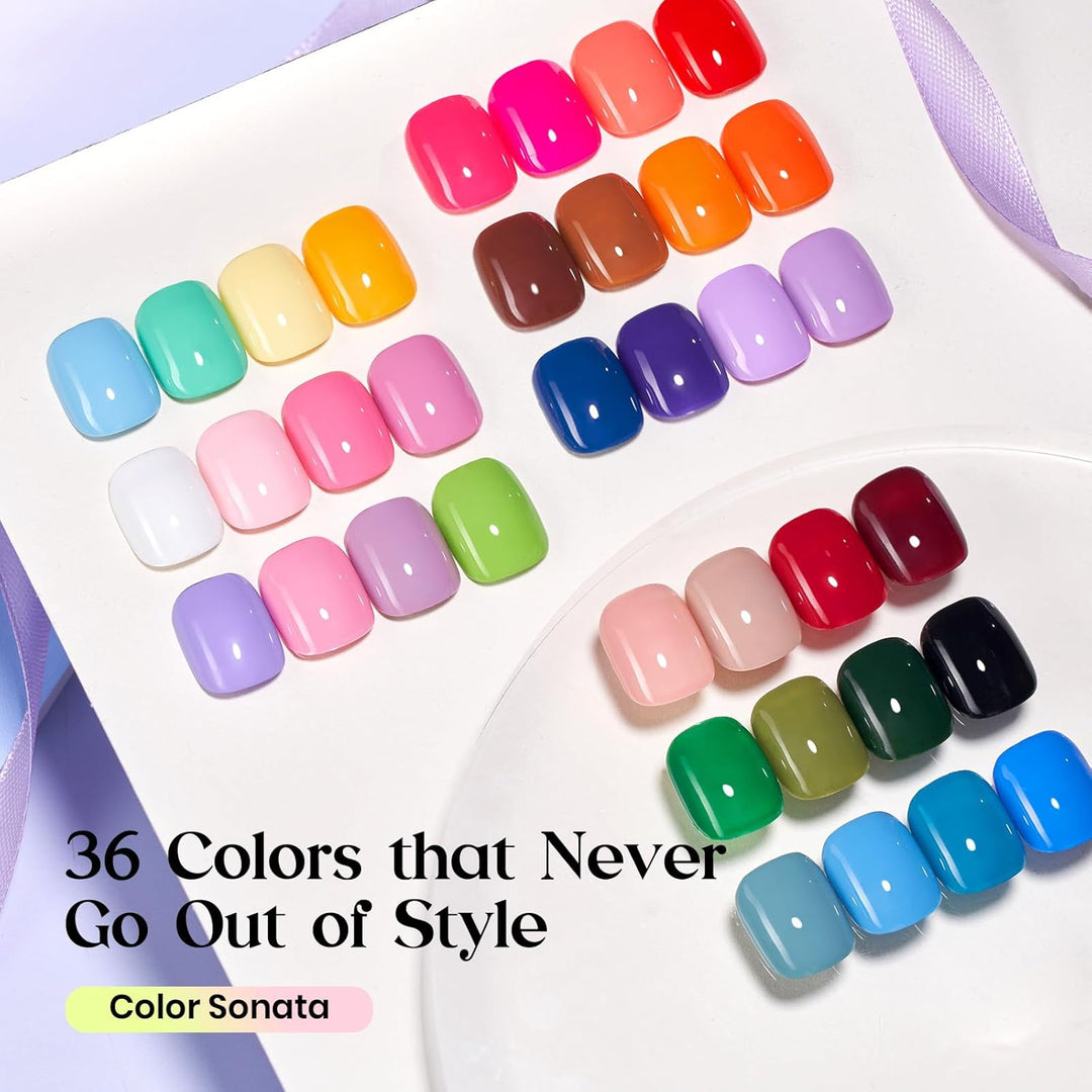 beetles Gel Polish Juego de 36 esmaltes de gel de primavera de colo...