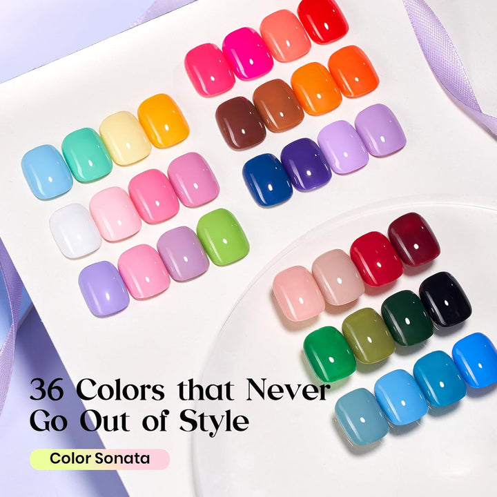 beetles Gel Polish Juego de 36 esmaltes de gel de primavera de colo...