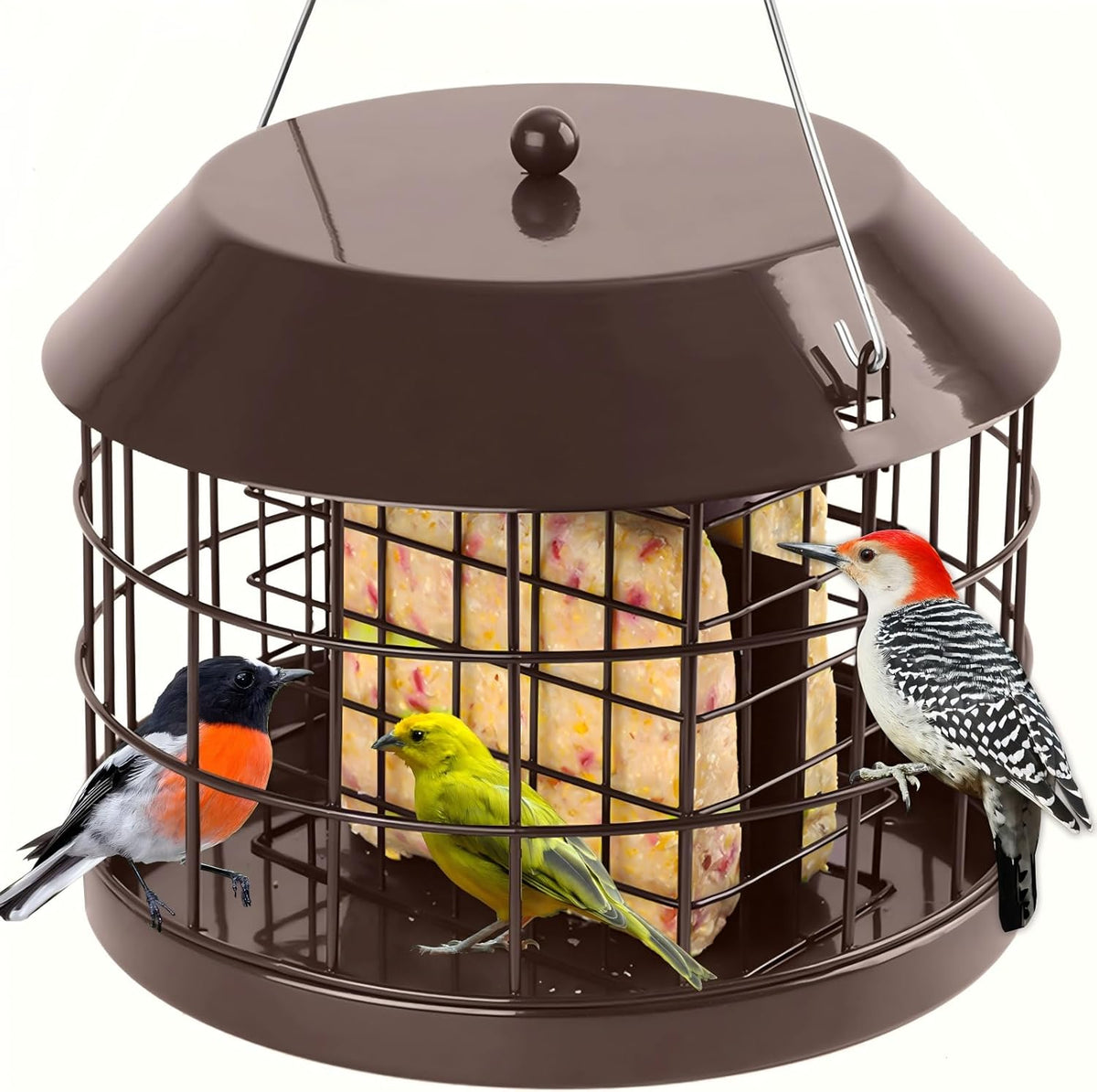 Comederos para pájaros de sebo a prueba de ardillas para colgar al