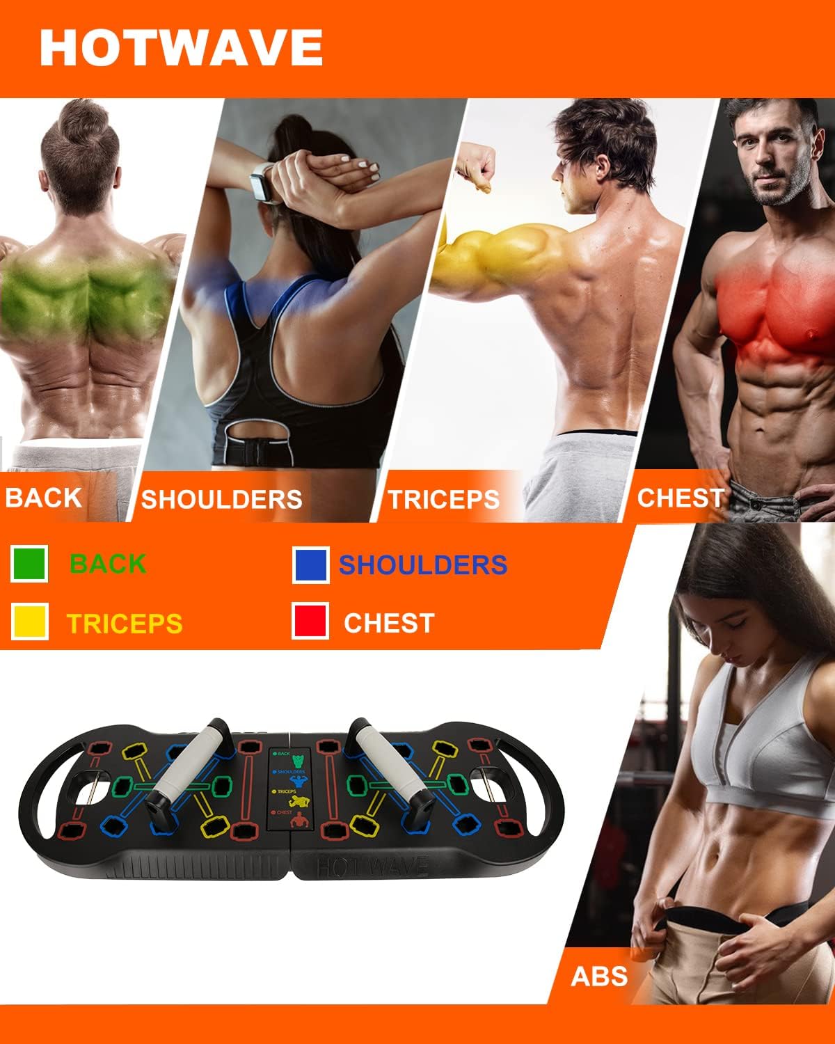 Tabla de Flexiones Push Up, Tabla de Flexiones Portátil, Barra de Flexiones Plegable 20 en 1