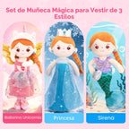 hahaland Juego de muñecas de disfraces – Juguetes de princesa