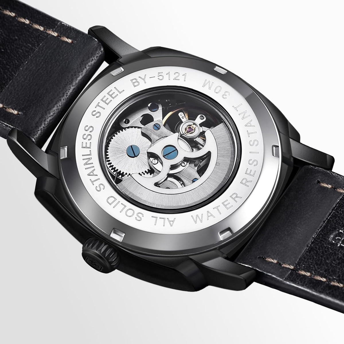 BENYAR Reloj Automático Mecánico de Esqueleto para Hombre de Vestir