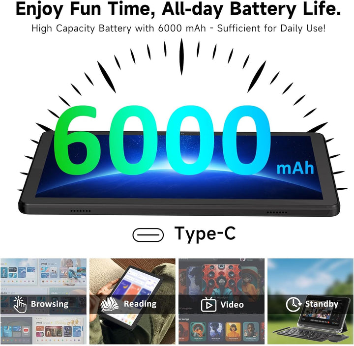 ICONLINK Tableta Android 15 de 10 pulgadas con estuche 4+16GB RAM+1...