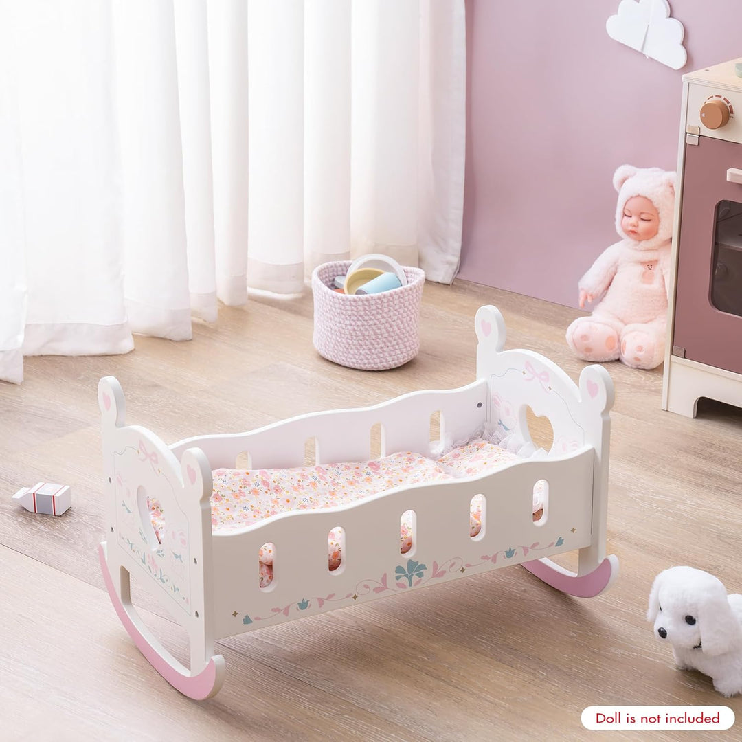 ROBOTIME Cuna de Madera para Muñecas Bebé, Cama Cuna de Muñeca para...