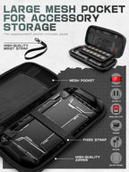 Mumba - Funda de transporte para Nintendo Switch 2 [compatible con consola con funda protectora puesta] [versión 2025 Plus] Bolsa de viaje rígida con 12 ranuras para tarjetas de juego, gran capacidad