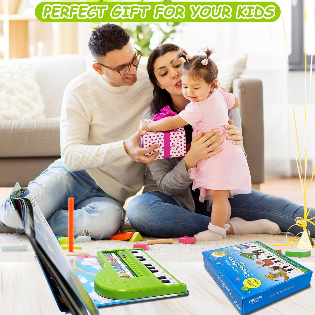 Juguetes de libro de piano para niños, 20 teclas, teclado para niños, juguetes musicales, regalos para niños y niñas de 3, 4 y 5 años