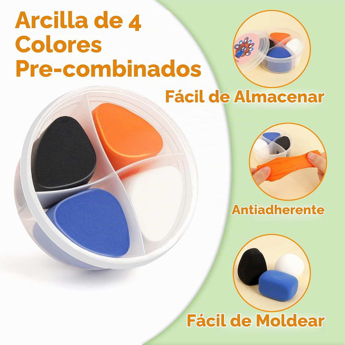 Helsort Kit de Arcilla para Secado al Aire para Niños, Set de 12 Arcillas para Modelar Animales, Manualidades para Niños