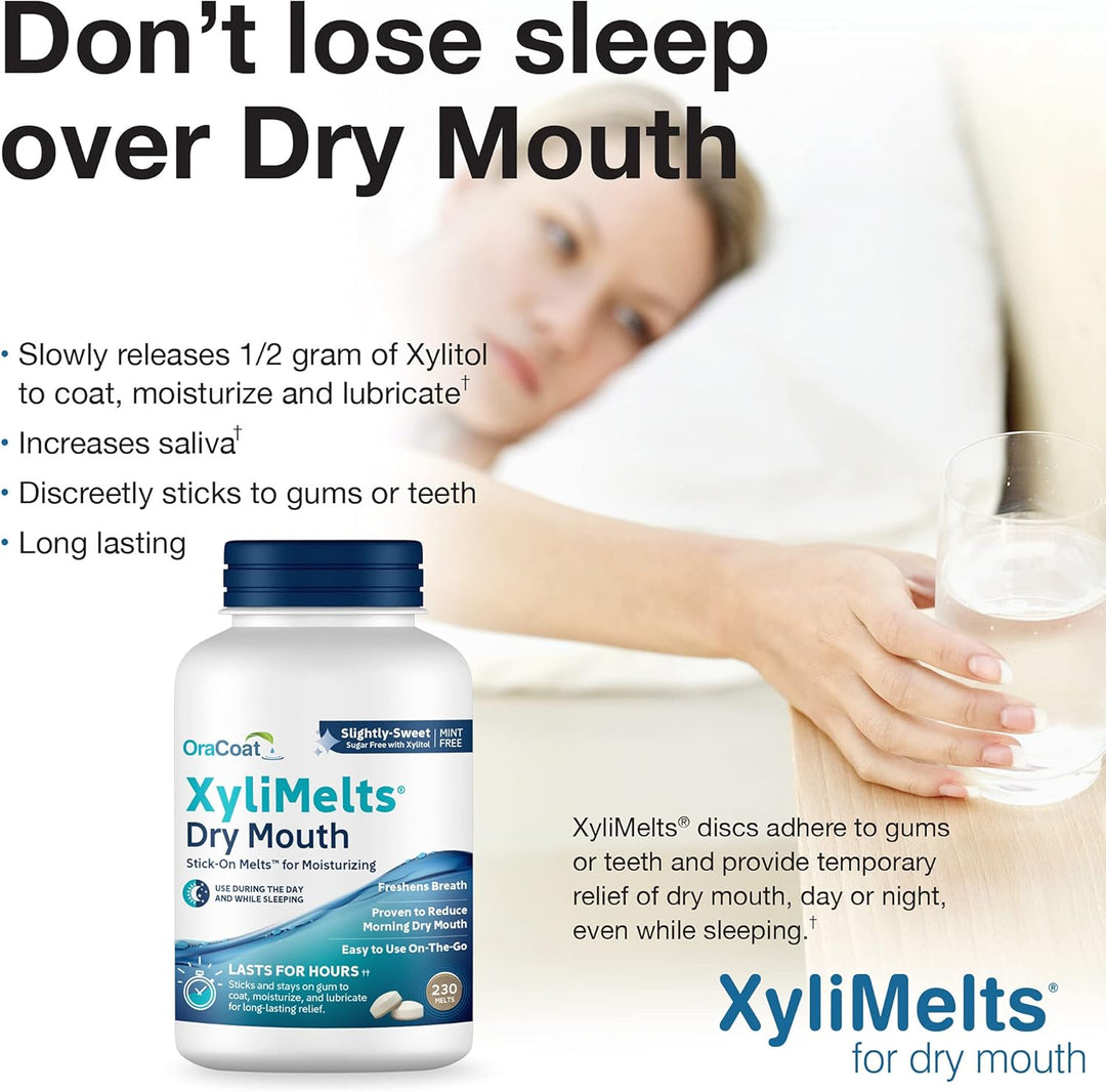 Oracoat XyliMelts - Discos hidratantes para la boca seca, sin azúca...