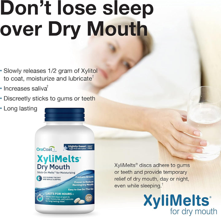 Oracoat XyliMelts - Discos hidratantes para la boca seca, sin azúca...