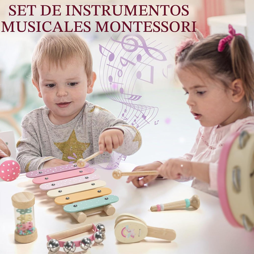 Lehoo Castle Juego de instrumentos musicales de unicornio para bebés de 18