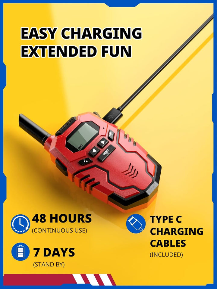 Inspireyes Walkie Talkies juguetes para niños recargables, radio de...