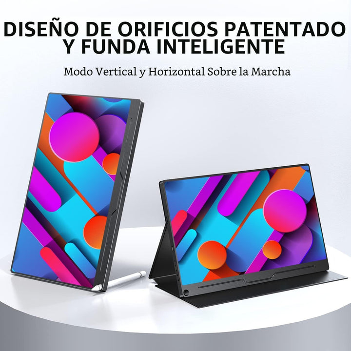 UPERFECT Monitor portátil, 15.6 pulgadas IPS HDR 1920 x 1080 FHD pa...