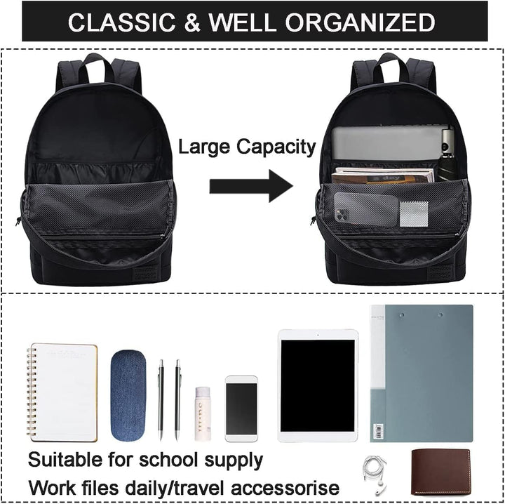SUPACOOL Mochila casual para laptop con puerto de carga USB para ho...