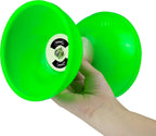 MAGICYOYO Pro Triple Rodamiento Verde Diabolo Tamaño Mediano 5"" Juguete de Yoyo Chino con 2 Pares de Palos de Carbono + 2 Cuerdas Extra + 1 Bolsa de Malla, Juguete de Habilidad de Yoyo Chino de Alto