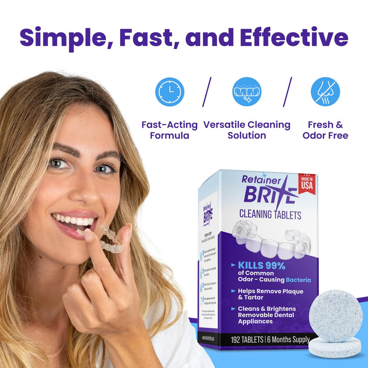 Retainer Brite \u2013 Pastillas limpiadoras para alineadores de Inv...