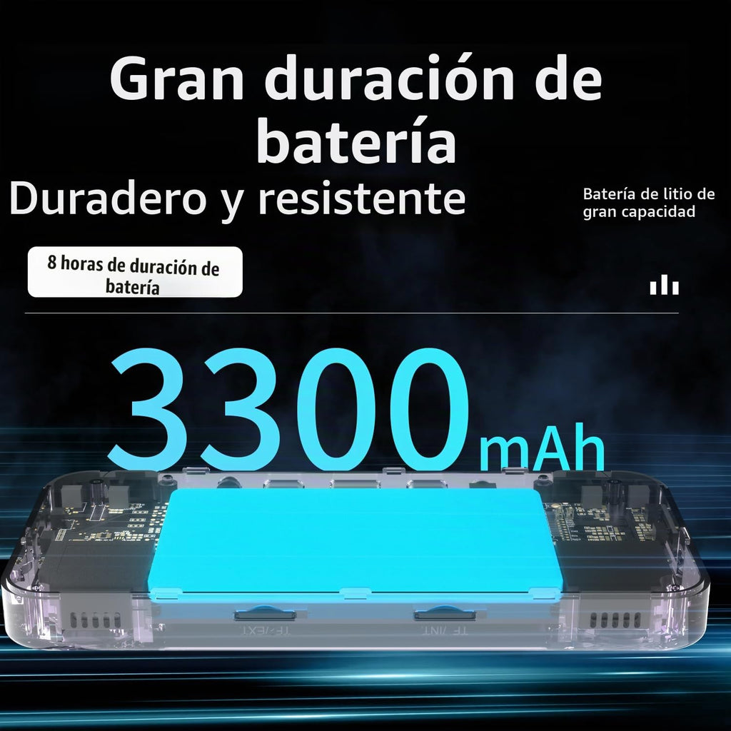 RG35XX H Retro Handheld Game Console Linux System 3.5 ''IPS Pantalla 64G TF Tarjeta con 3545+ Juegos preinstalados RG 35XXH Consola de juegos portátil RG35XXH Soporte 5G WiFi Bluetooth HDMI Púrpura