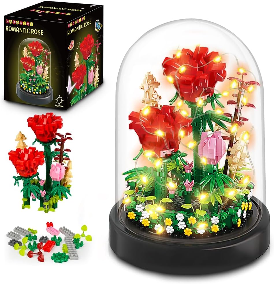 HOGOKIDS Kit de construcción de ramo de flores con