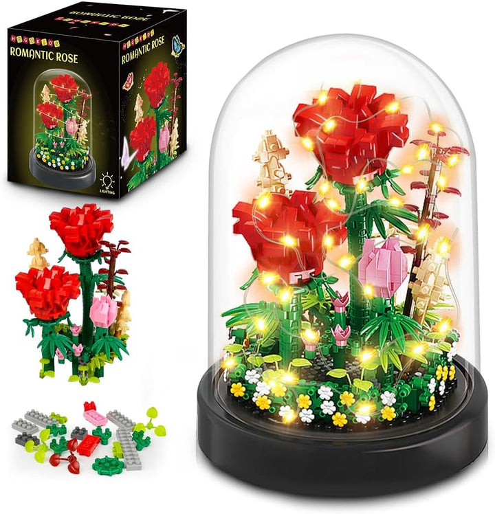 HOGOKIDS Kit de construcción de ramo de flores con