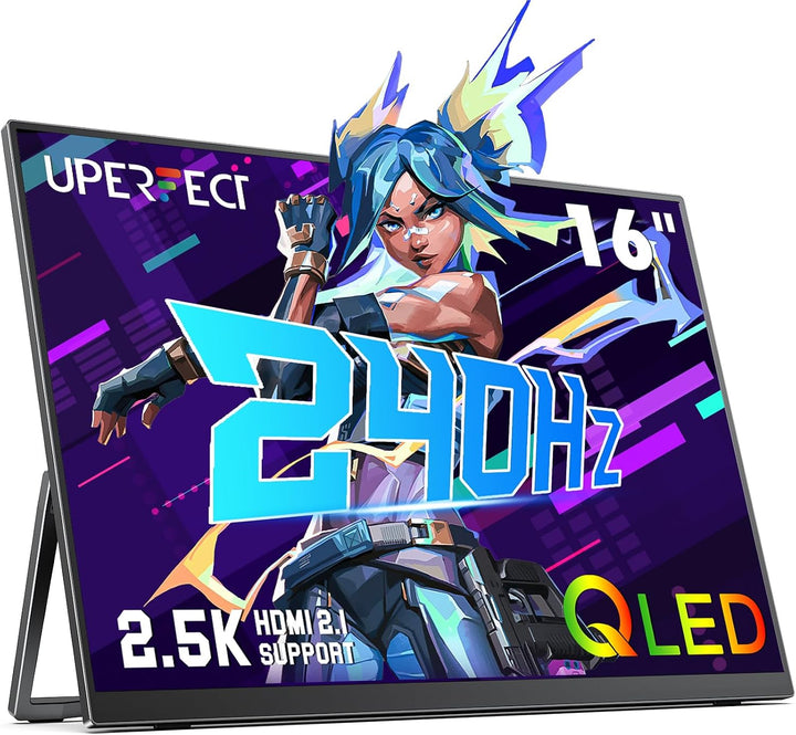UPERFECT Monitor portátil QLED de 2.5K 240Hz, 16" 2560x1600 QHD...