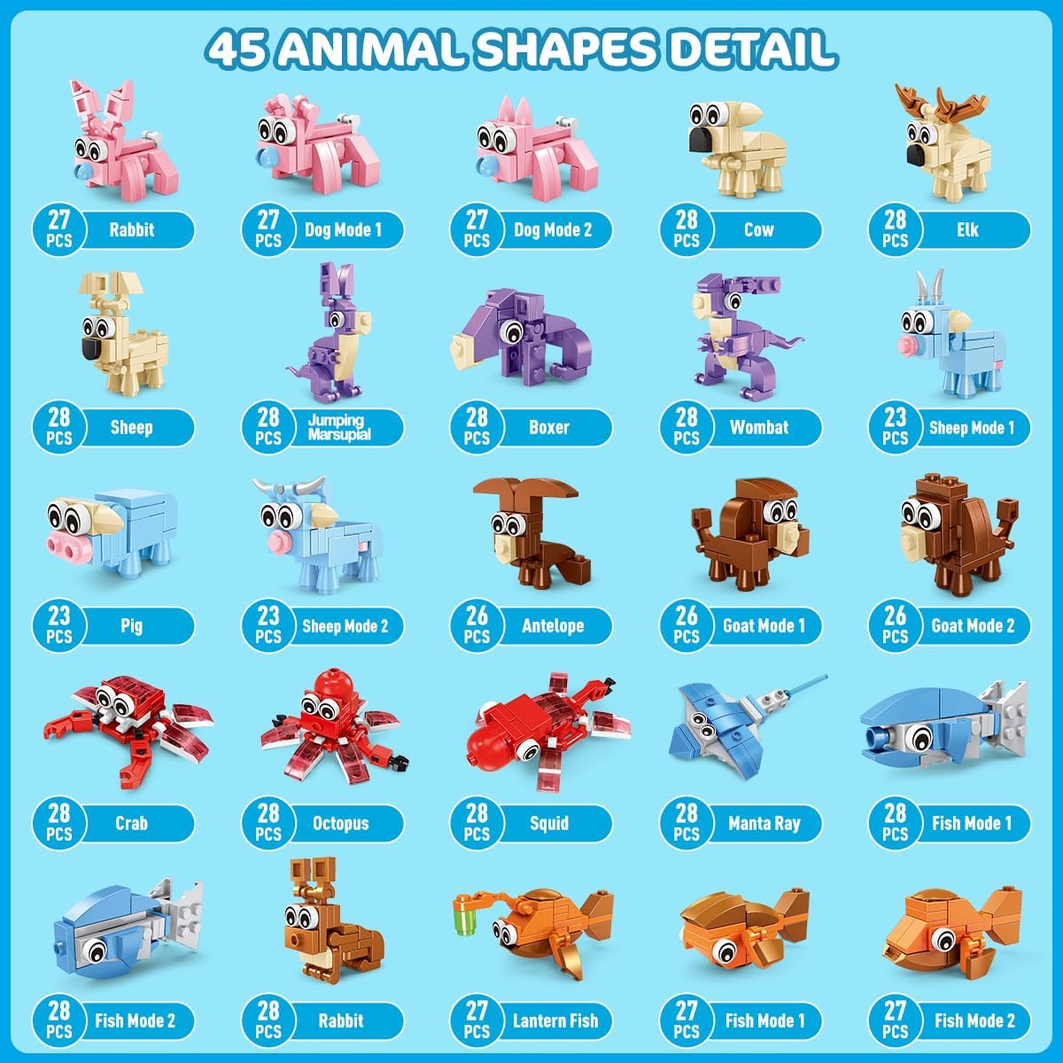 30 paquetes de recuerdos de fiesta de animales para niños