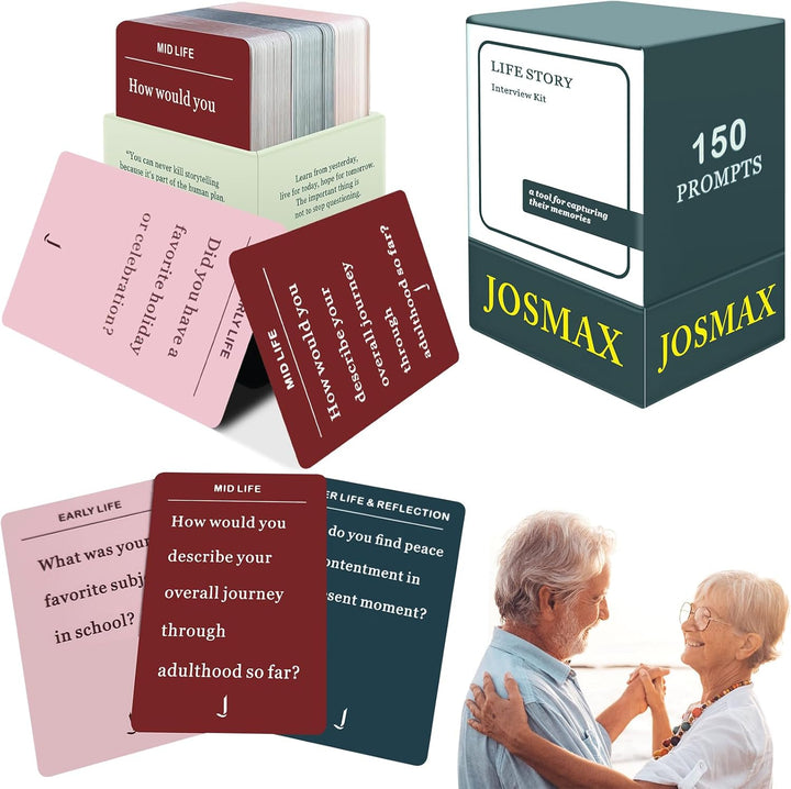 JOSMAX 150 tarjetas de entrevista de historia de vida