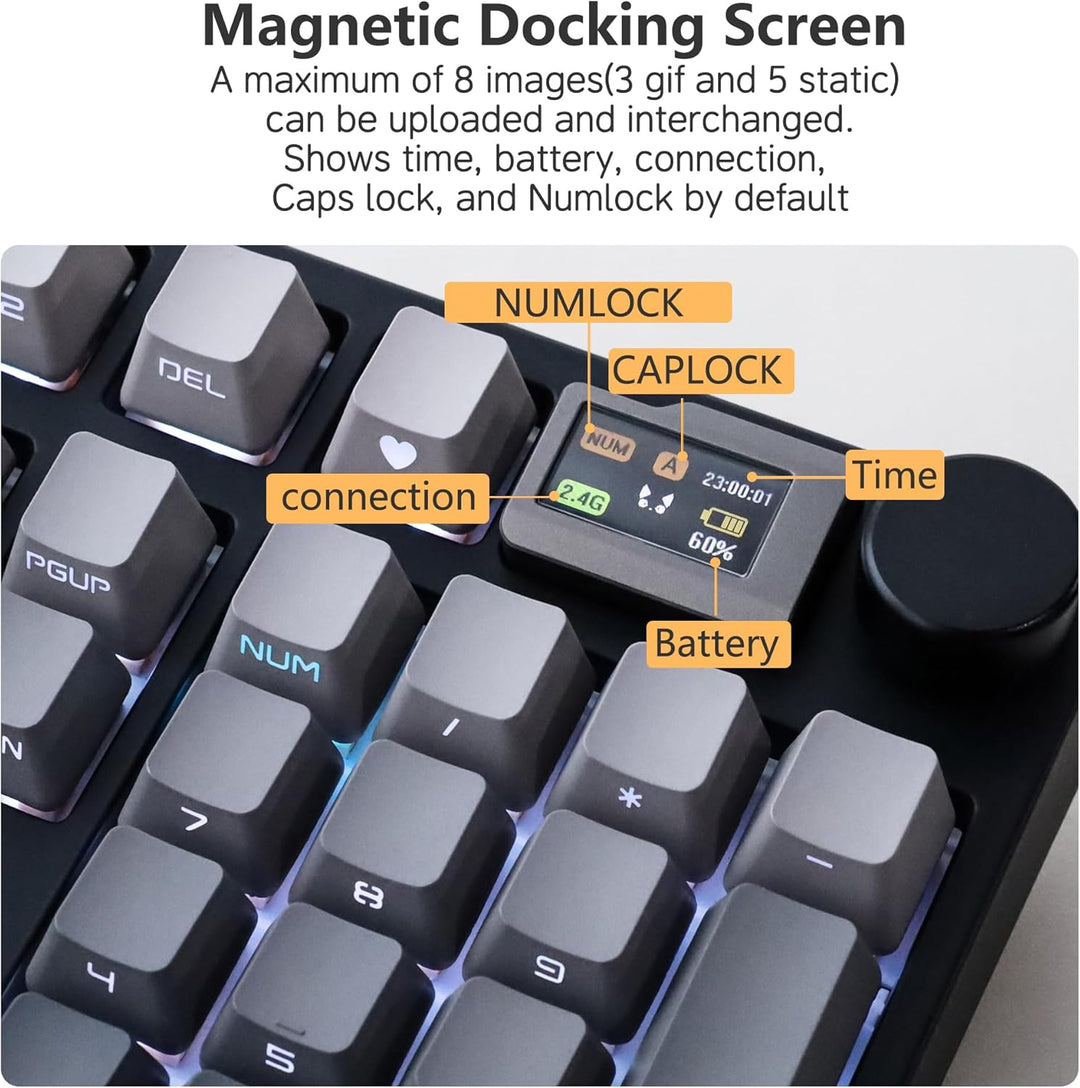 NJ98 Teclado mecánico inalámbrico personalizado con perilla de pant...