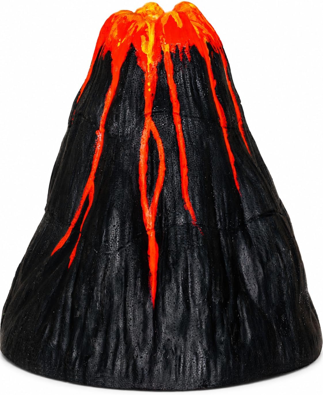 Mega Volcano Kit, modelo de volcán de espuma reutilizable de 10.5 pulgadas, exhibición de proyectos científicos pintables, sin yeso, modelo de artesanía de 3 piezas con pinturas y pinceles