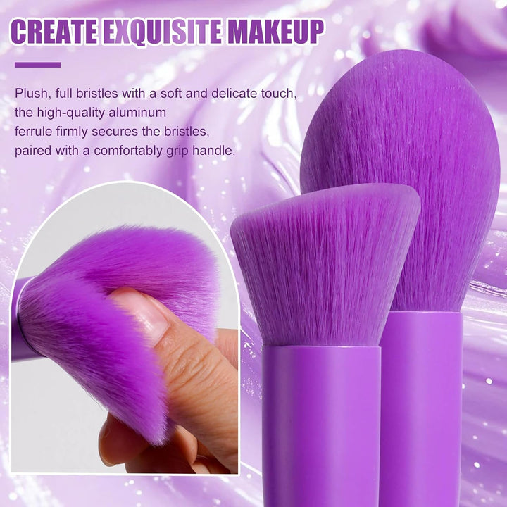 BS-MALL Juego de brochas de maquillaje, 18 piezas, base sintética d...